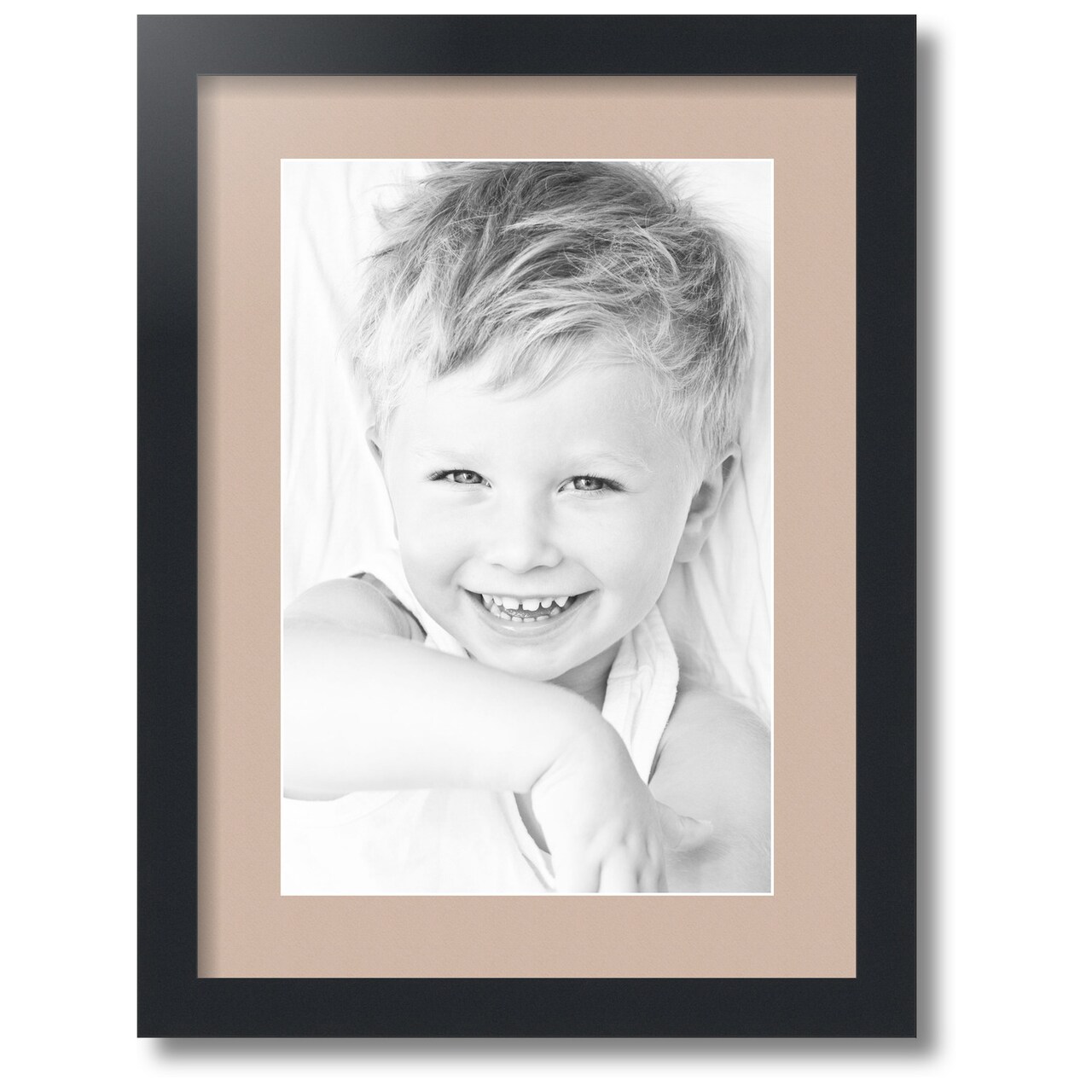 ArtToFrames Collage Photo Picture Frame with 1 - 10x15 inch Openings, Framed in Black with Over 62 Mat Color Options and Regular Glass (CSM-3926-1402)